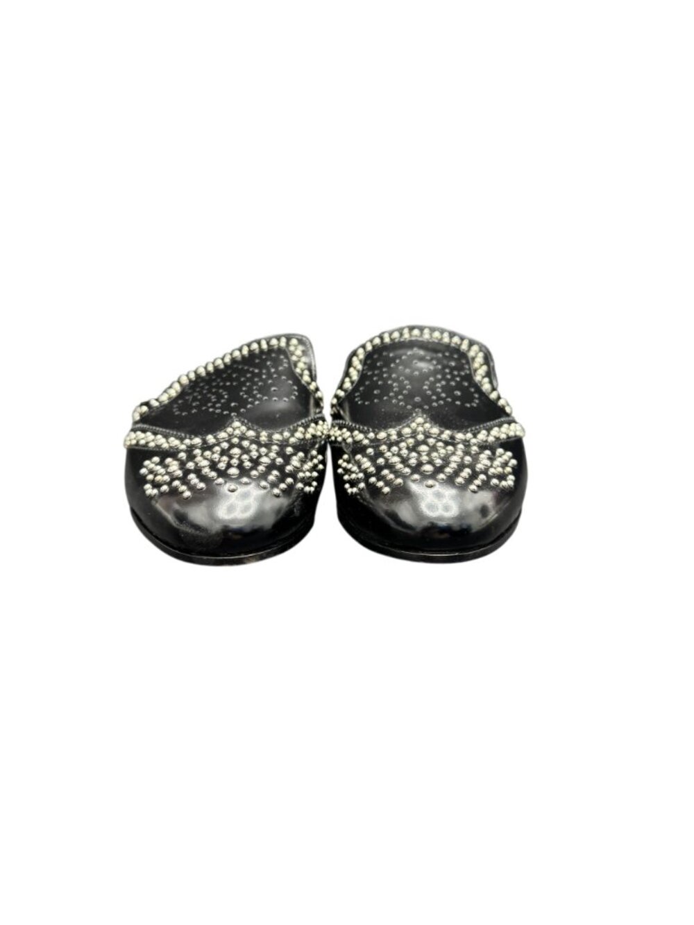 J.Crew Academy Loafer Studded Mules Women's Black Leather, Size 8.5 WORN ONCE - Picture 2 of 10
